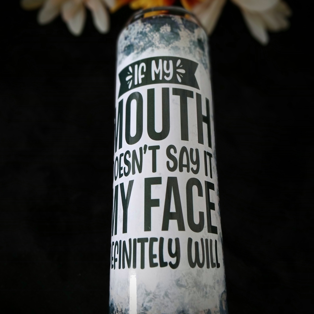 White and Black Quote Tumbler